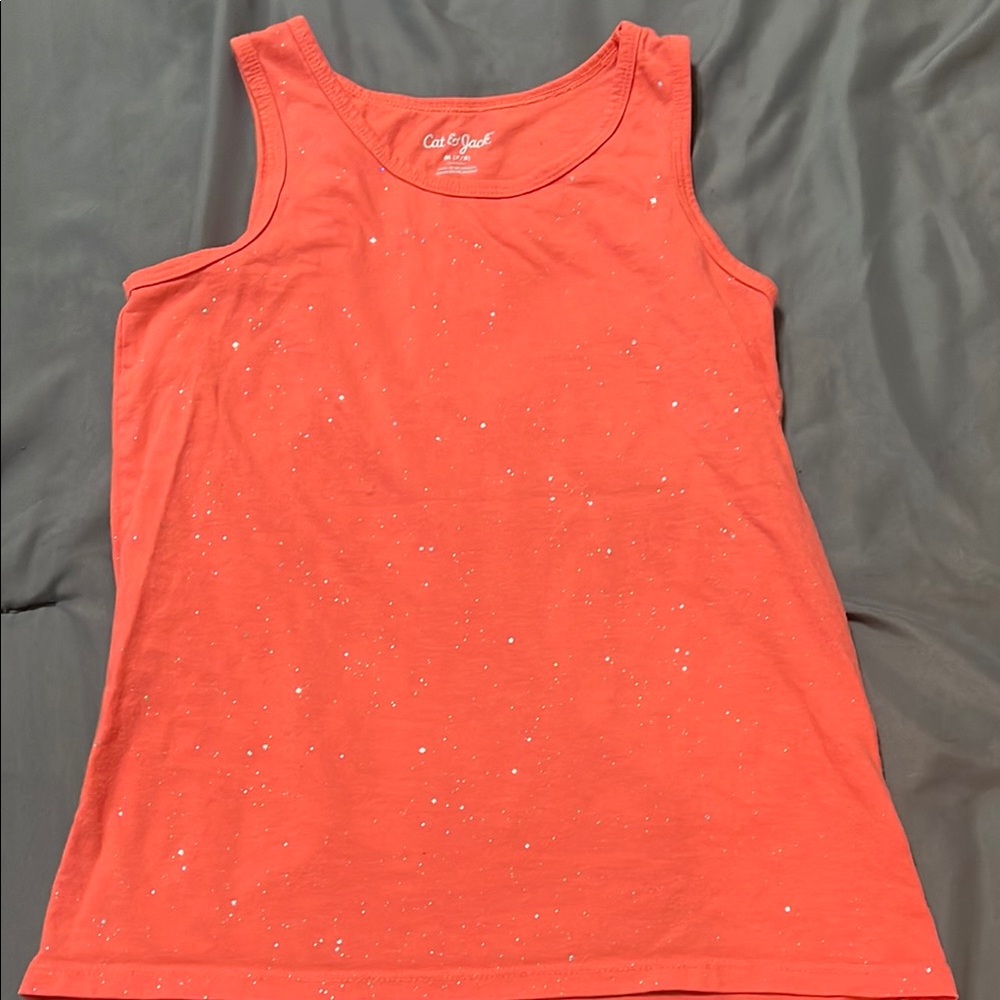Cat & Jack Sparkling Orange Tank Top